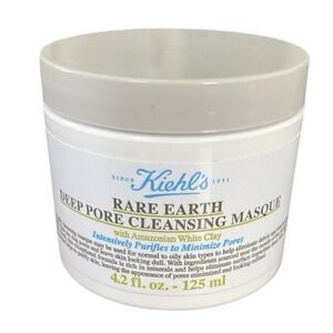 New Kiehl's Rare Earth Deep Pore Cleansing Masque 4 oz/125ml for Sensitive skin